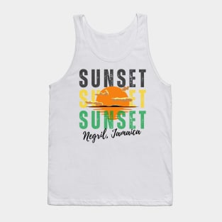 Sunset Negril Jamaica Tank Top